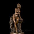 escultura de bronce erótica de la mujer desnuda del tamaño de la vida interior de la escultura del arte para la venta